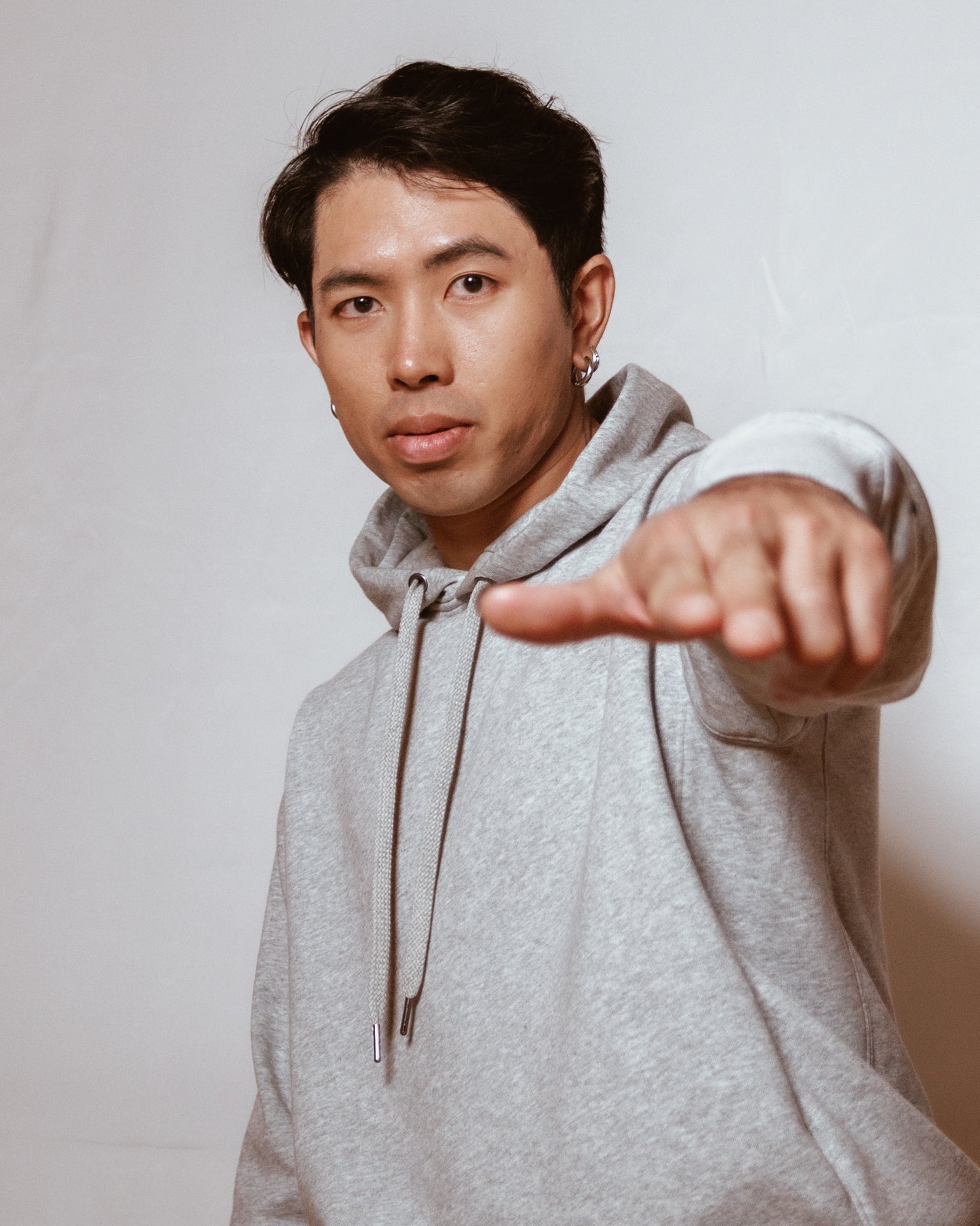 Melange Grey French Terry Hoodie