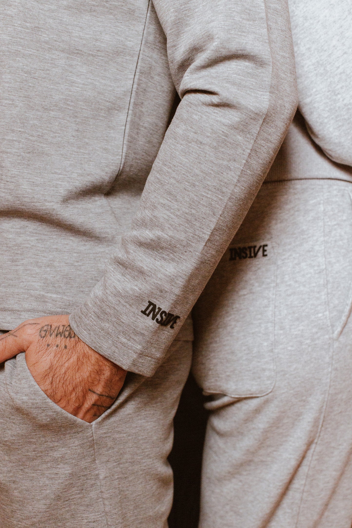Melange Grey Rayon Joggers