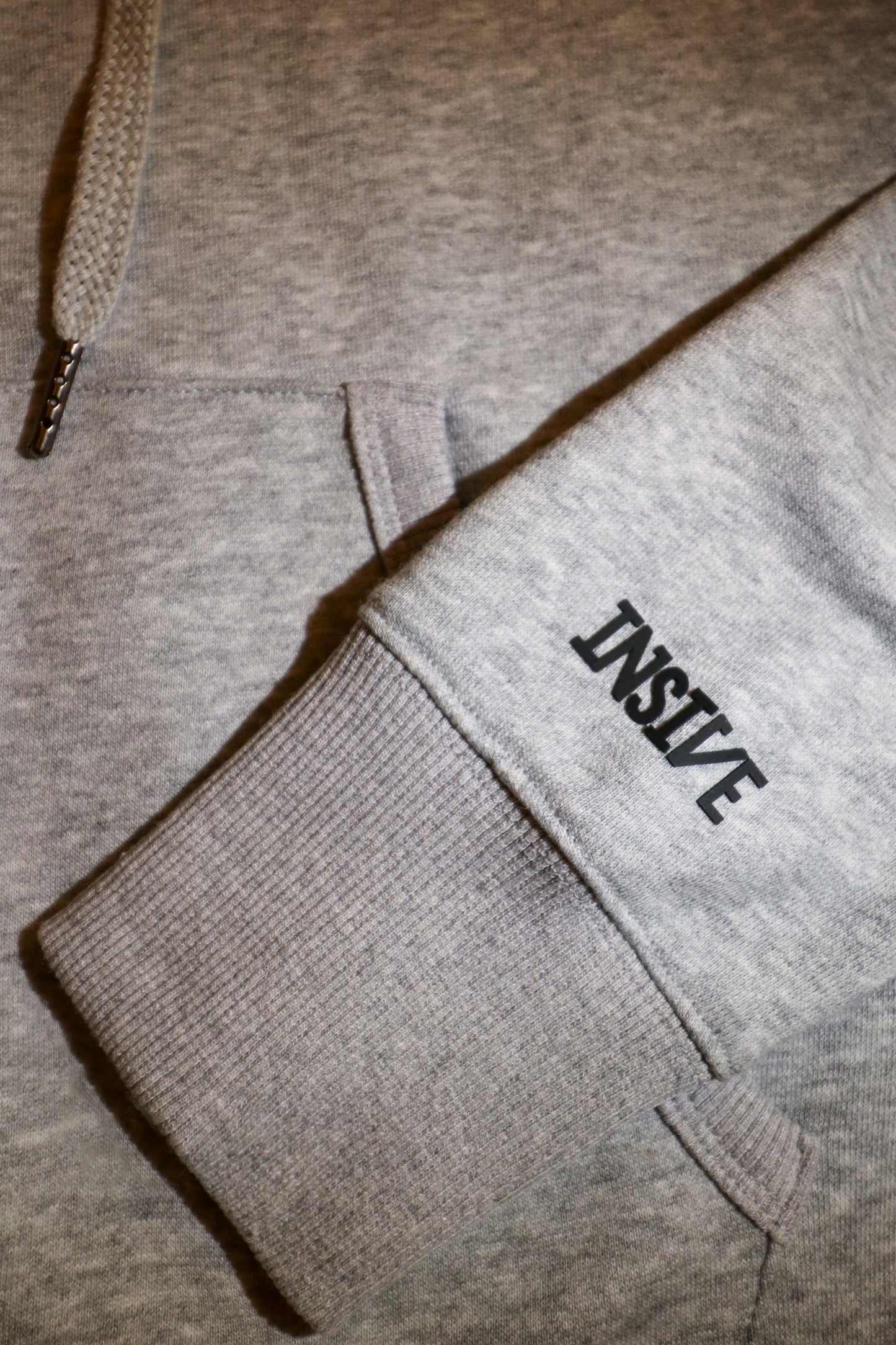 Melange Grey French Terry Zipper Hoodie